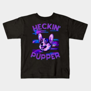 Trippy Heckin' Pupper Corgi Kids T-Shirt